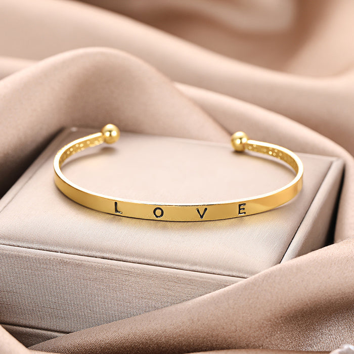 Wholesale Alphabet Gold Bracelet Adjustable Bracelet Jewelry