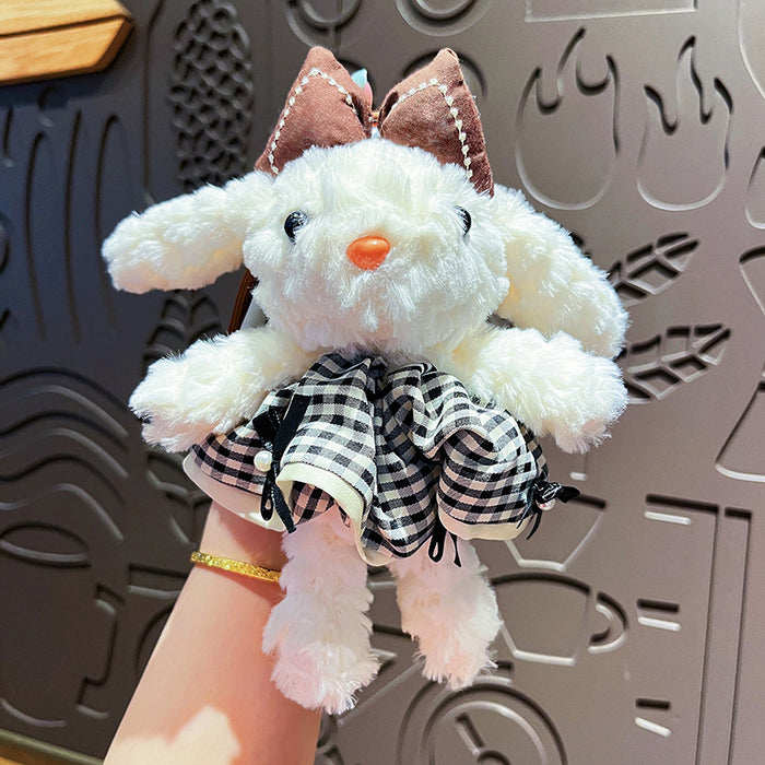 Wholesale Creative Plush Princess Skirt Long Ear Rabbit Keychain Cartoon Cute Bag Pendant Gift