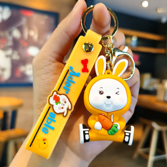 Wholesale Rubber Cartoon Doll Three-dimensional Keychain JDC-KC-Tingm118