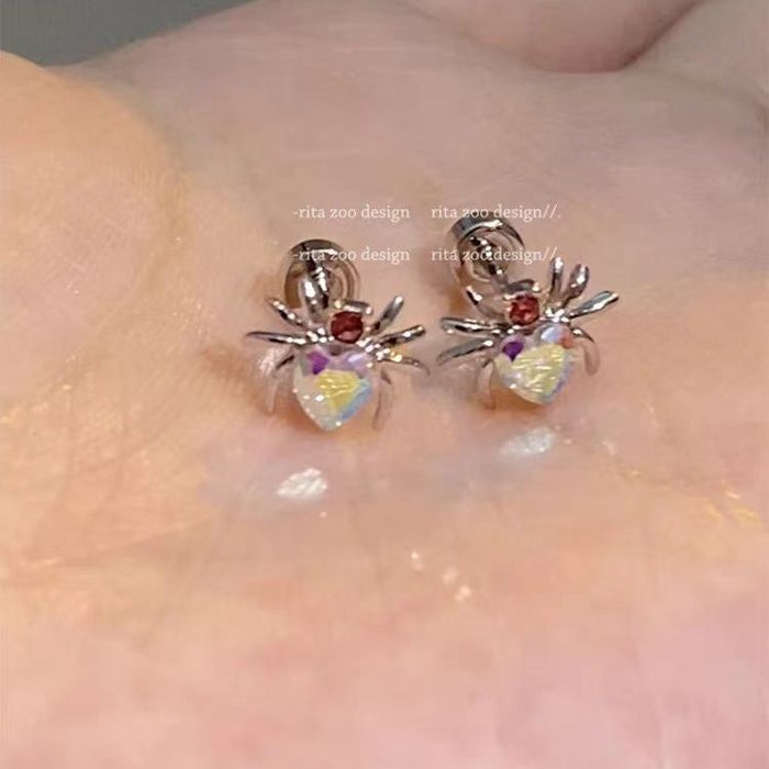 Wholesale Original niche design with colorful diamonds and retro ear studs