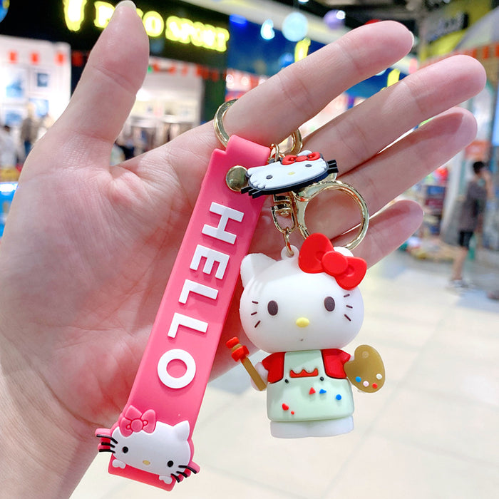 Wholesale Creative keychain cartoon car keychain book bag decoration