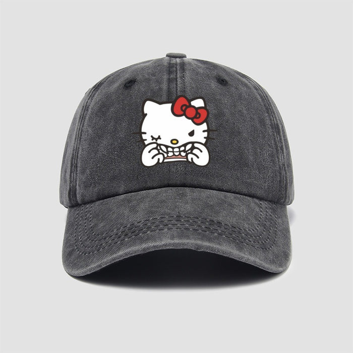 Wholesale Washed cotton printed hat for vintage baseball cap, soft top sun hat