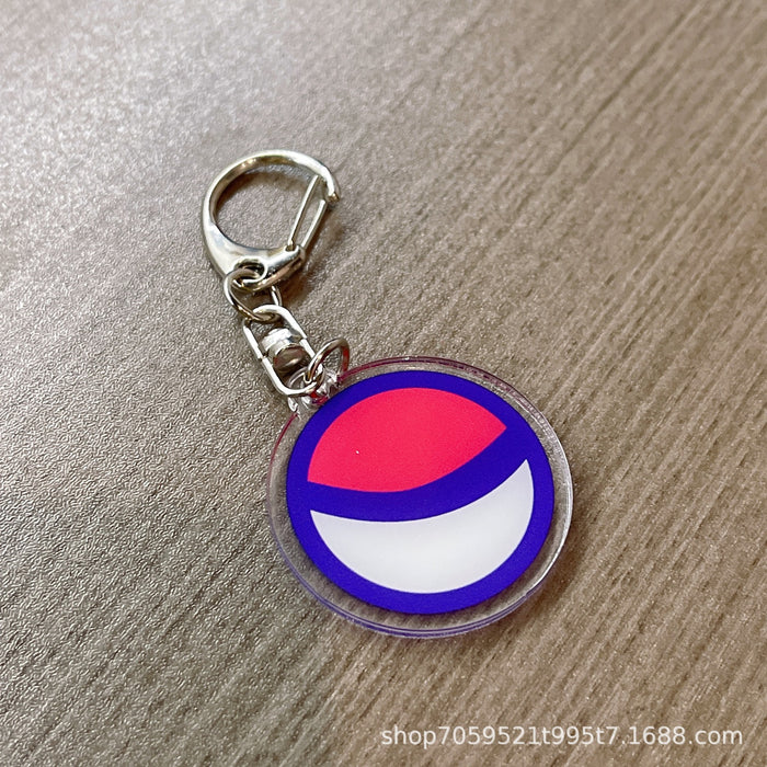 Wholesale Cute Keychain Double-sided Transparent Acrylic Girl Student Bag Accessories Children' s School Bag Couple' s Best Friend Pendant