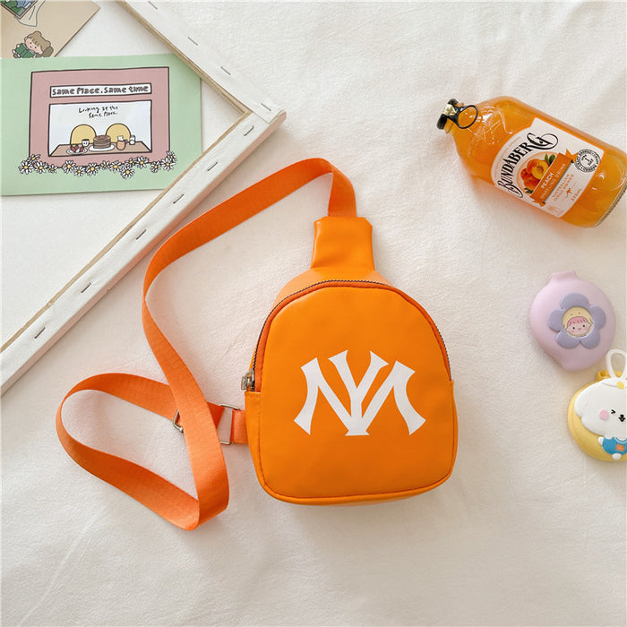 Wholesale Children's crossbody bag with personalized letter print decoration, lightweight, fashionable and versatile new chest bag