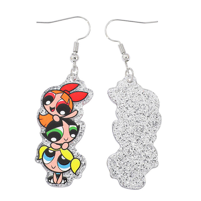Wholesale Cute acrylic cartoon earrings