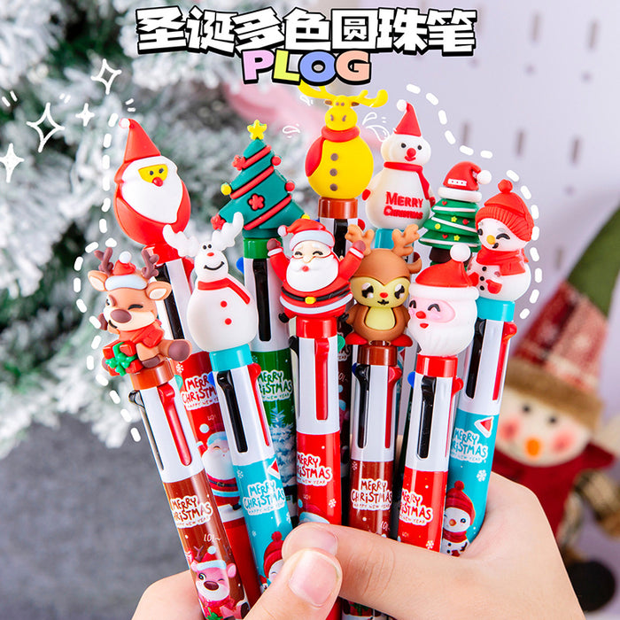 Wholesale Ballpoint Pen Student Stationery Prize Gift Christmas Gift Award Christmas Reindeer Multicolor