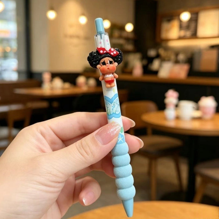 Wholesale Cute Cartoon Plush Pen Pendant Black Ink 0. 5mm Gel Pen Bulk