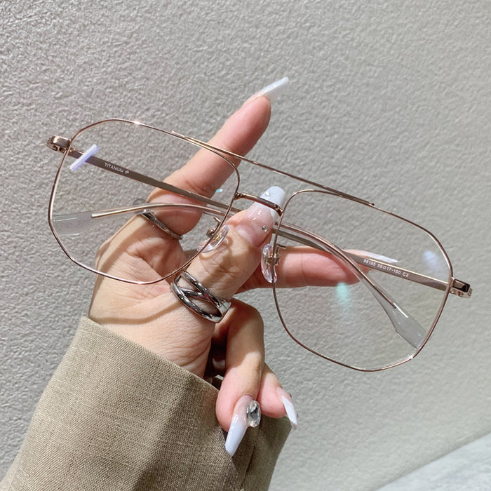 Wholesale Pure titanium wire glasses for myopia can be paired with super high power frame flat lenses