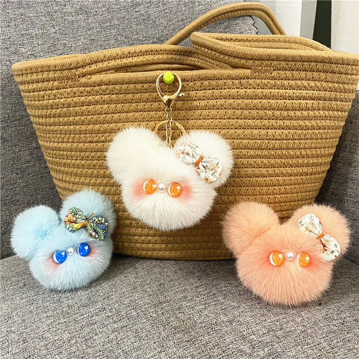 Wholesale Cartoon Keychain Cute Blush Cat Doll Plush Doll Bag Pendant Jewelry Gift