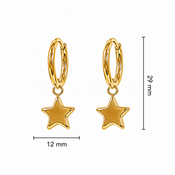Wholesale stainless steel earrings,  star-shaped five-pointed star niche design earrings,  fashionable and unique stud earrings.