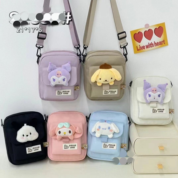 Wholesale 3D Doll Nylon Small Square Bag Single Shoulder Crossbody Bag Girl Cartoon Trendy Cute