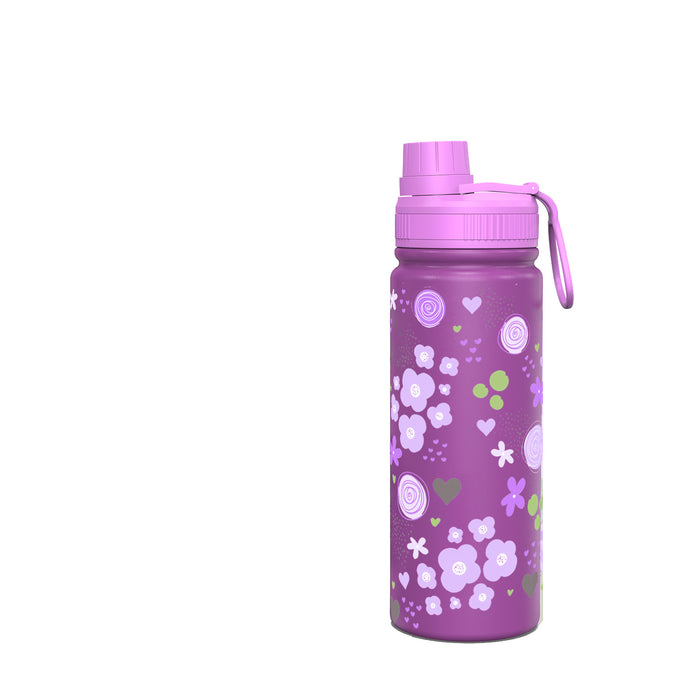 Wholesale Purple Space Pot Thermos Cup Stainless Steel Sports Fruit Print Cartoon Portable Travel Water Cup