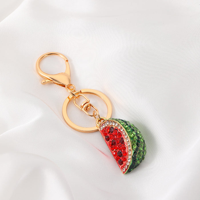 Wholesale Fruit Shaped Metal Keychain Decorative Bag Charm MOQ≥2