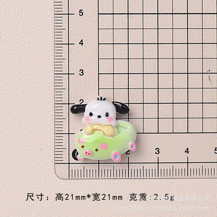 Wholesale Driving Car Cute Cartoon Accessories Cartoon Resin Jewelry Cream Glue Handmade Hairpin Patch Drop