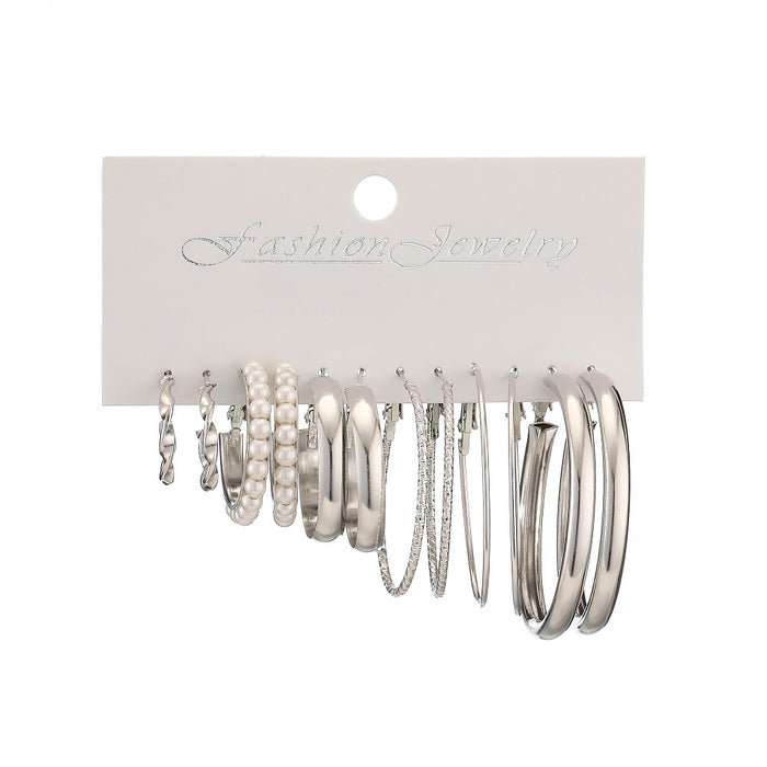Wholesale Love Alloy Earrings Combination Set 6 Pieces JDC-ES-ChaoK004