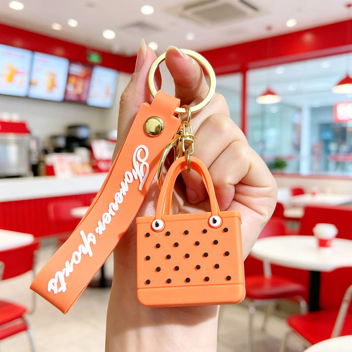 Wholesale Beach Bag Keychain Silicone PVC Fashion Accessory for BJD Doll Gift