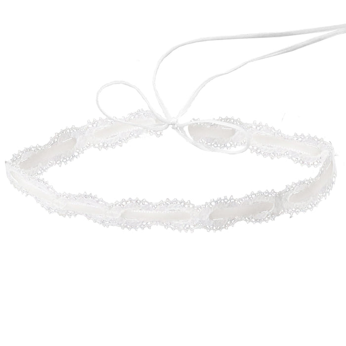 Wholesale Sweet Cool White Lace Strap Necklace Women's Choker Hot Girl Style Long Collar Vintage Design Sense Streaming Necklace Chain