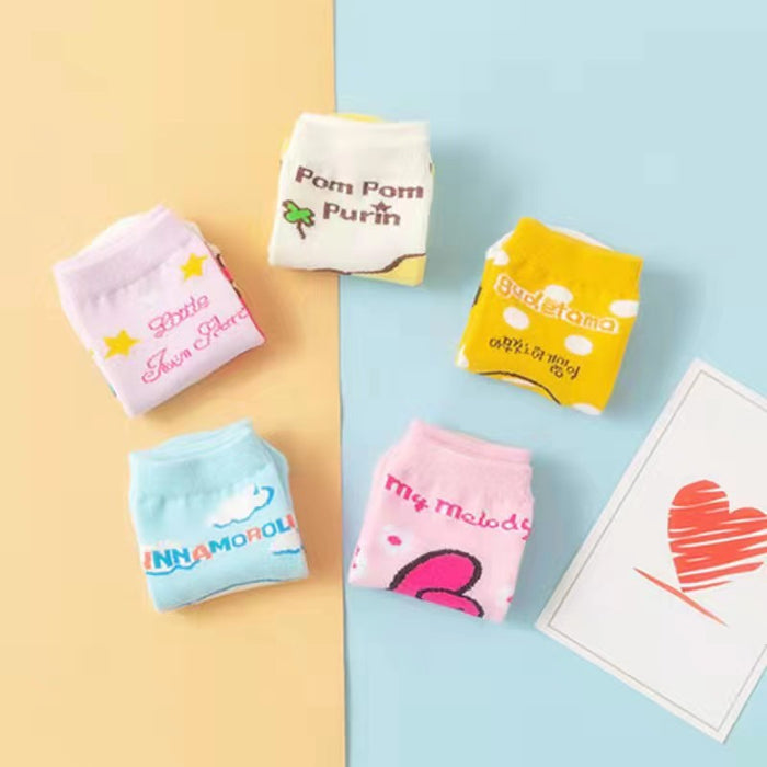 Wholesale Parent child style spring/summer cartoon shallow socks invisible socks pure straight socks