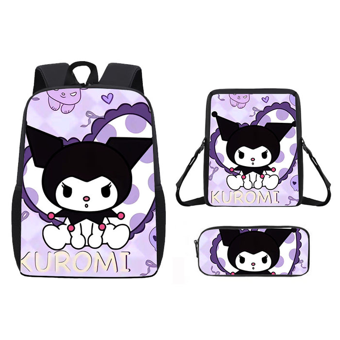 Wholesale Backpack Satchel Pencil Case Three-piece Student Schoolbag