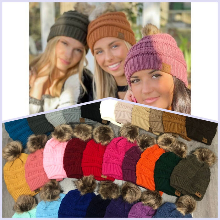 Wholesale Autumn and Winter Thick Non Velvet Knitted Hat, Wool Ball Knitted Hat JDC-FH-HengYu006