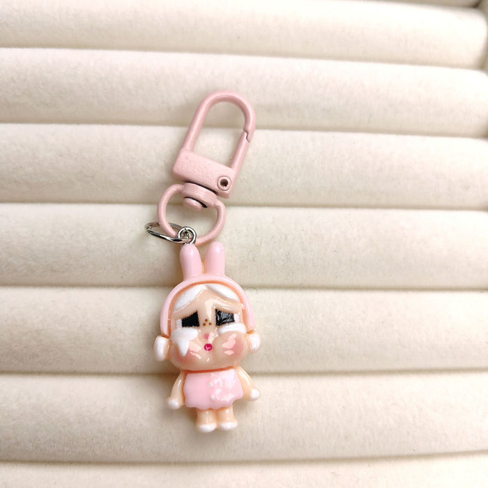 Wholesale Cute Crying Baby Girl Healing Keychain Mobile Phone Pendant Girl Soft Cute Ins Backpack Jewelry Best Friend Couple Gift
