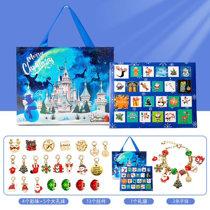 Wholesale Christmas DIY Bracelet Blind Box Gold 31 Grid Advent Calendar Jewelry Accessory Gift