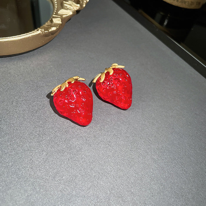 Wholesale Alloy Cherry Earrings Cute Design Fashion Jewelry Accessory