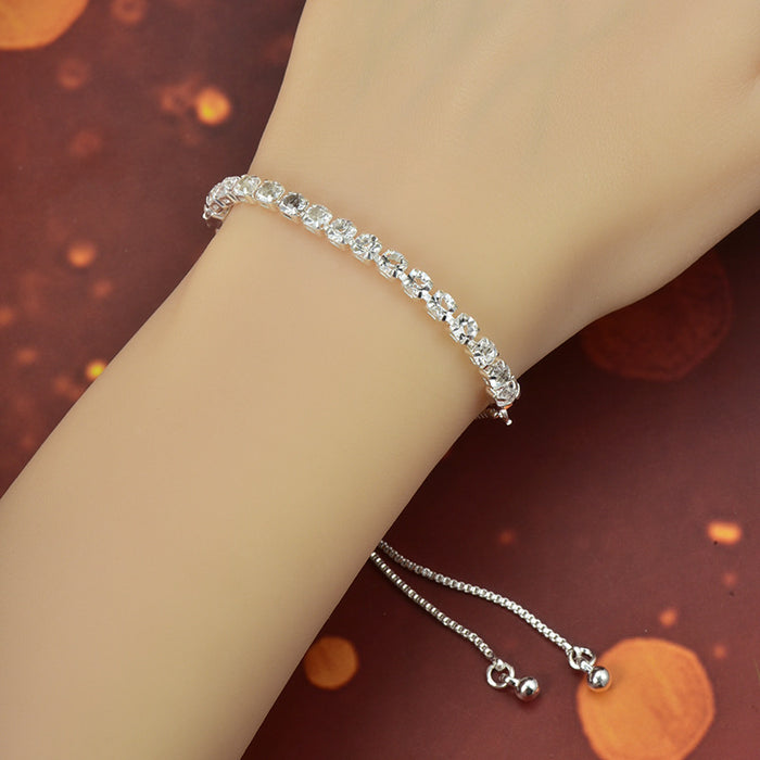 Wholesale Full Diamond Claw Chain Fashion Simple Jewelry Shrink Activity Bracelet