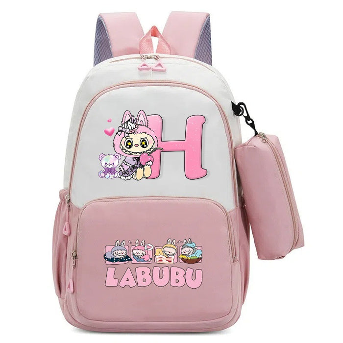Wholesale cartoon print two-piece backpack set for primary and secondary school students