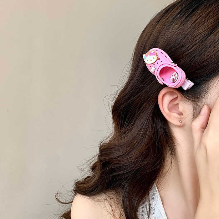 Wholesale Cartoon Cat Slippers with Diamonds, Hairpins, Versatile Hair Accessories