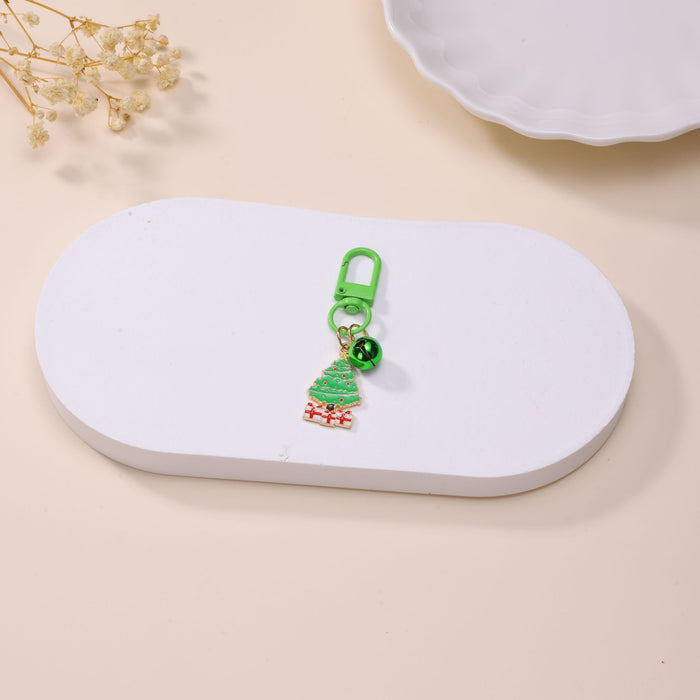Wholesale Christmas gift keychain cartoon bell old man snowflake pendant bag jewelry pendant