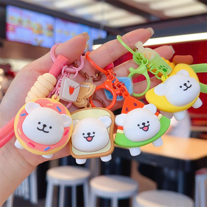 Wholesale Cute lines puppy key chain