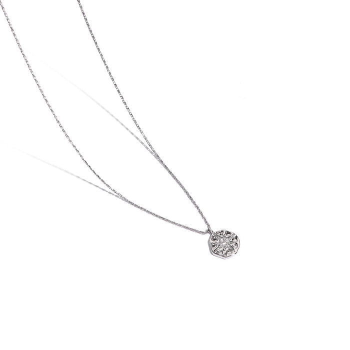 Wholesale Button pendant necklace, gold-plated collarbone chain