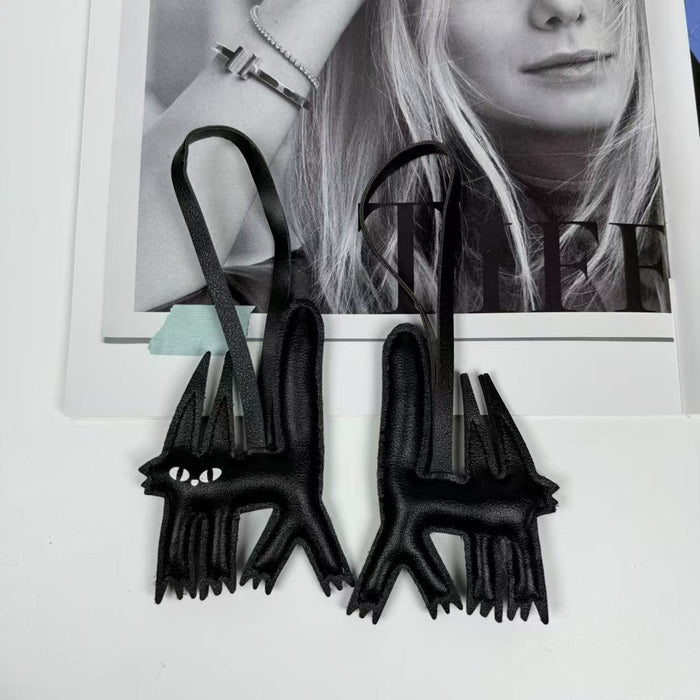 Wholesale New Leather Kitten Screaming Cat Bag Pendant Funny Kitten Bag Pendant Small Gift