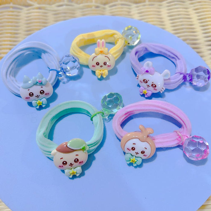 Wholesale 5pcs Leather Band Hair Rope Braided Hair Rope Hair Accessories for Women