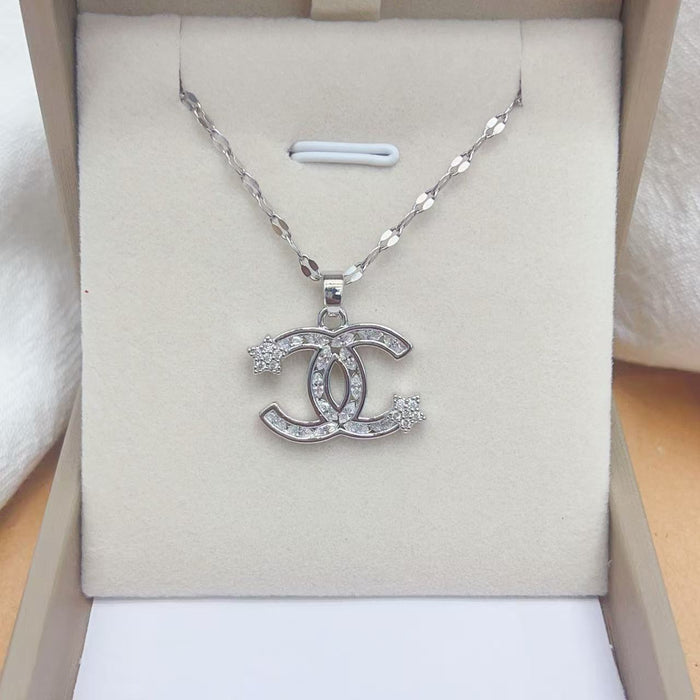 Wholesale Diamond Double C Color-Preserving Necklace