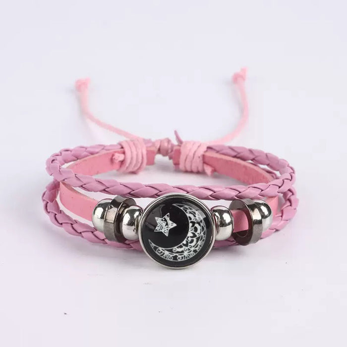 Wholesale Handmade multi-layered woven time gemstone bracelet