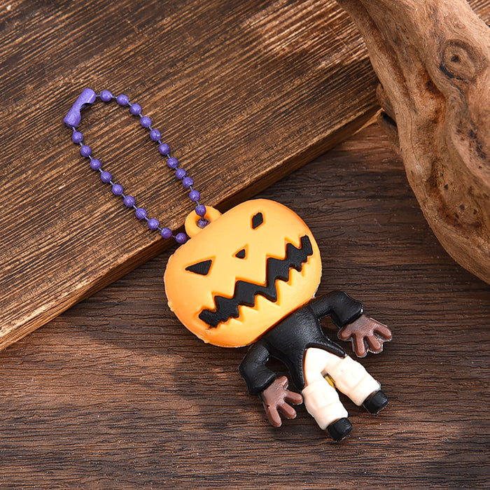 Wholesale  keychain trick-or-treating ghost pumpkin keychain  pendant chain skull ghost key chain