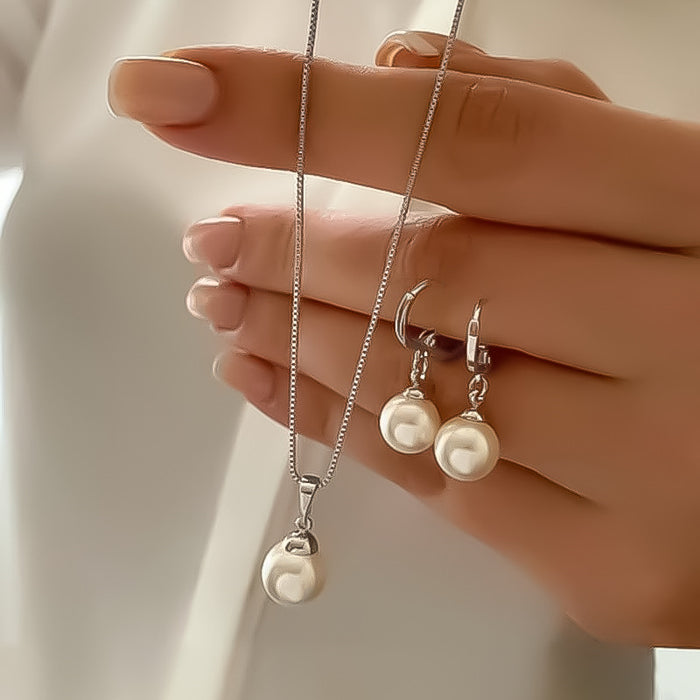 Wholesale Earrings and Necklace Imitation Pearl Jewelry Set