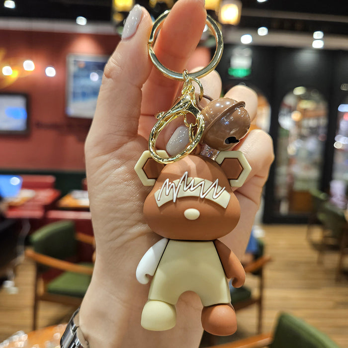 Wholesale lightning bear keychain creative couple car bag key chain pendant small gift