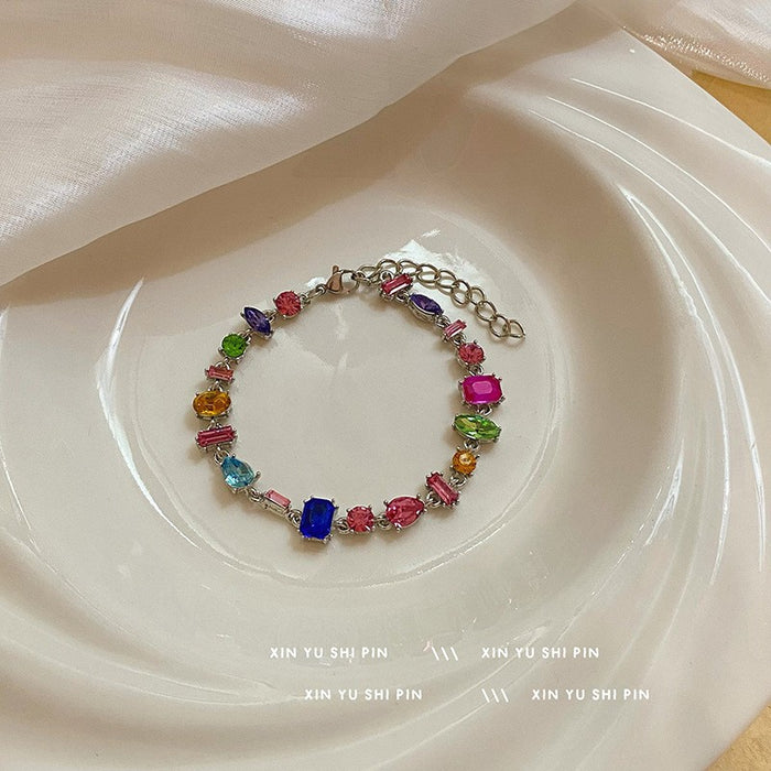 Wholesale Purple bracelet with multiple layers of layering, colorful, sweet, exquisite and versatile accessories