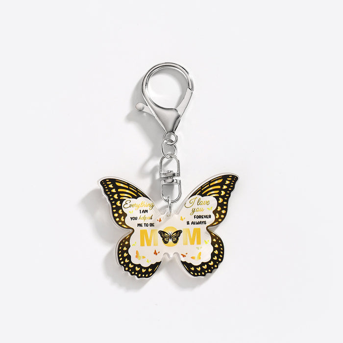 Wholesale Butterfly Acrylic Keychain Accessories Cute Bag Pendant