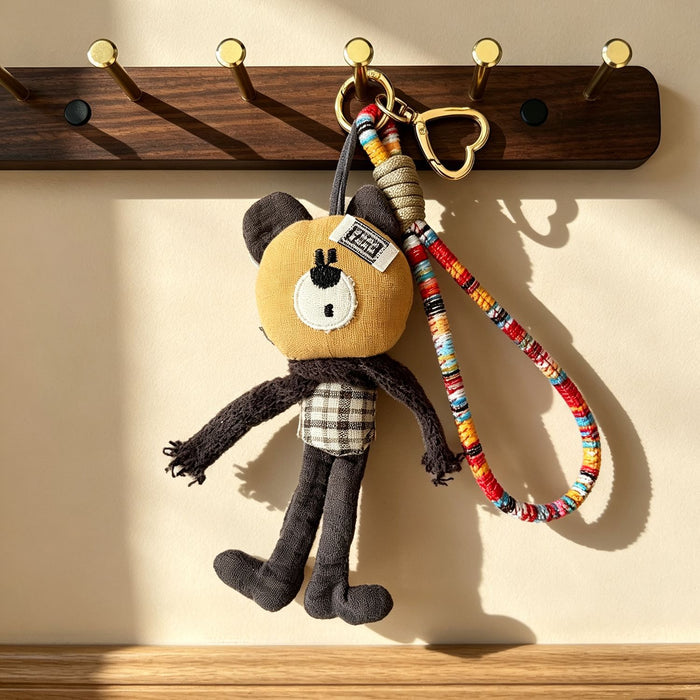 Wholesale Vintage Cute Cartoon Cloth Keychain Bag Charm Accessory
