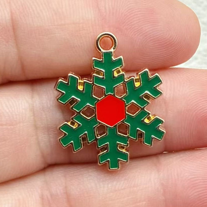 Wholesale 10pcs DIY alloy oil drip ,  reindeer,  deer,  bell,  snowman Christmas decoration accessories Pendant