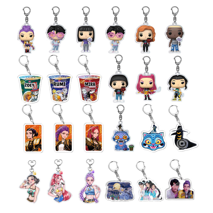 Wholesale KPOP Christmas Countdown Calendar Blind Box Flat Acrylic Keychain Ornament