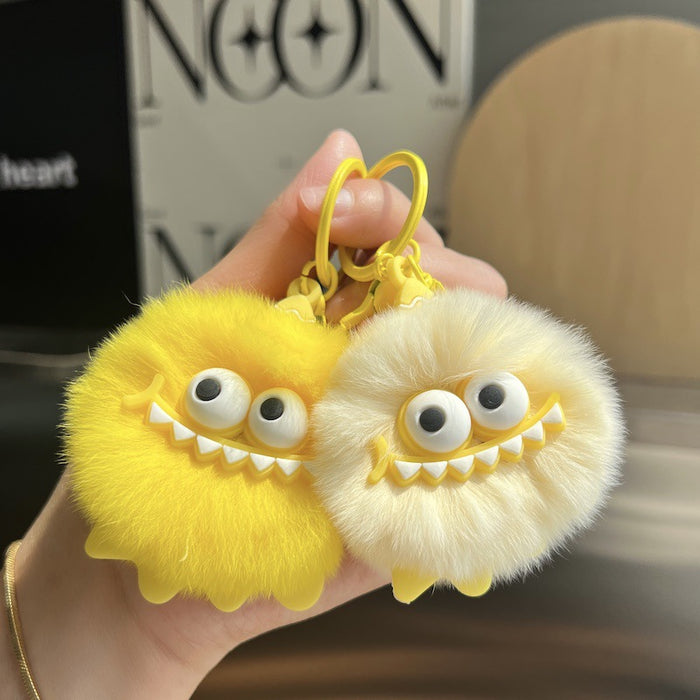 Wholesale Cute Car Keychain Pendant Plush Ball Doll Book Bag Pendant