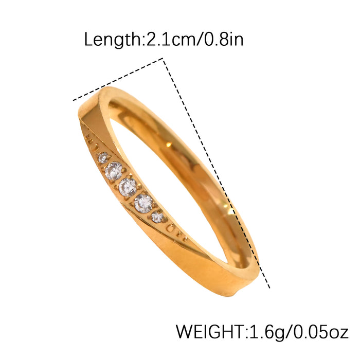 Wholesale 1Pc Beveled Edge Diamond Ring