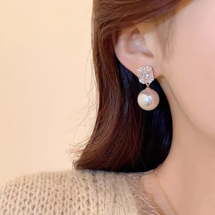 Wholesale S925 Silver Needle Pearl Versatile Elegant Small Fragrant Earrings