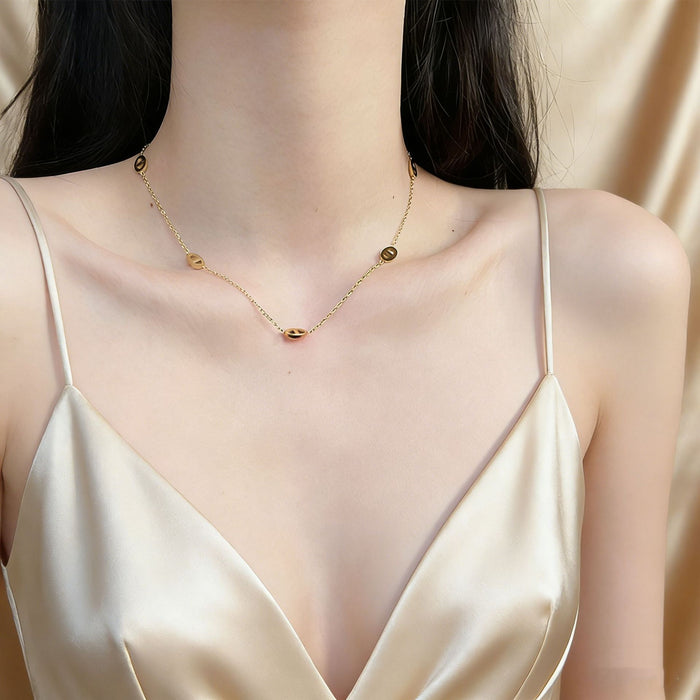 Wholesale 2pcs Luxury Double-Layer Exquisite Clavicle Chain Necklace