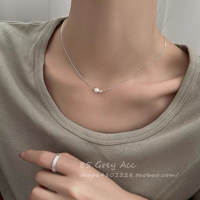 Wholesale Pearl Necklace Women's New Cyber Celebrity Clavicle Chain Elegant Jewelry